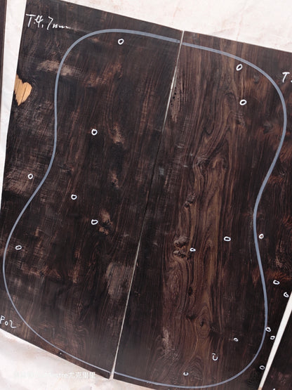 #02 african blackwood back&sides guitar set