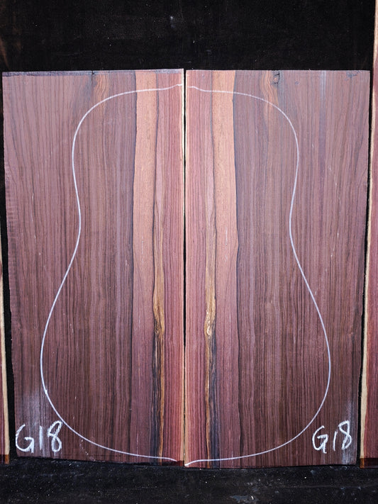 G18 Striped Guatemalan Rosewood back&sides guitar set
