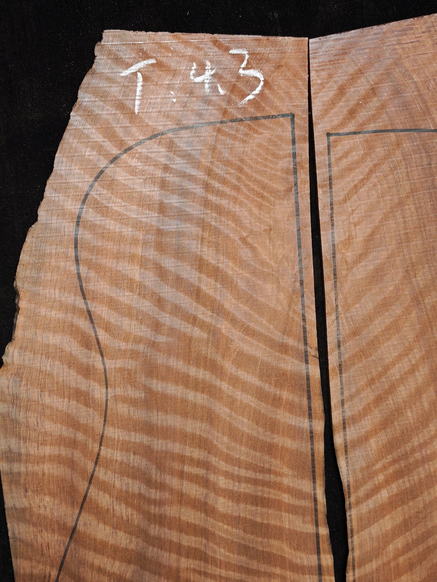 master grade ancient curly sinker redwood guitar top set #D05