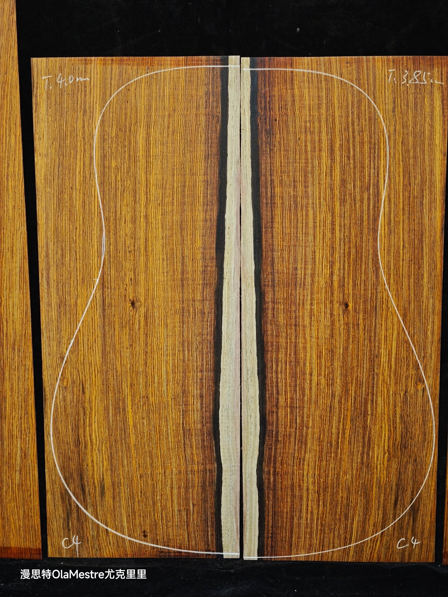 C4 cocobolo back&sides guitar set