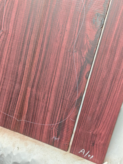 MA Quartersawn Bois de Rose madagascar rosewood back&sides guitar set A101