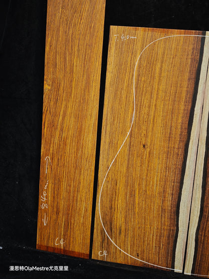 C4 cocobolo back&sides guitar set