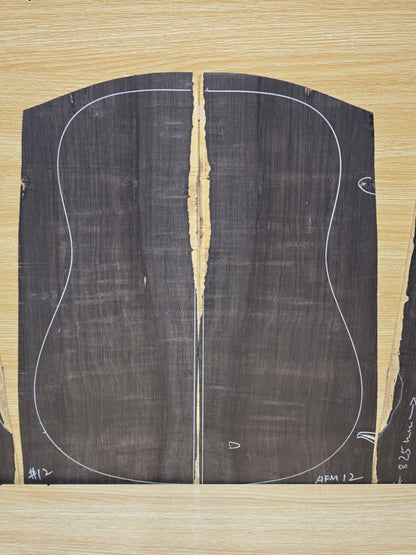 #12 curly african blackwood back&sides guitar set