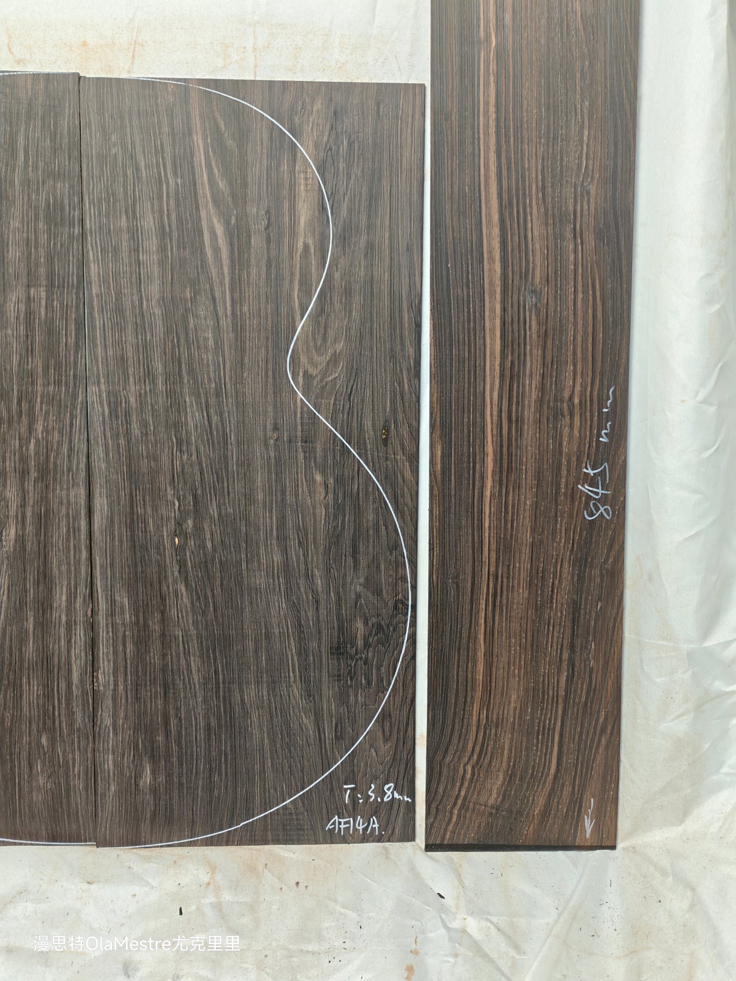 #14 african blackwood back&sides guitar set