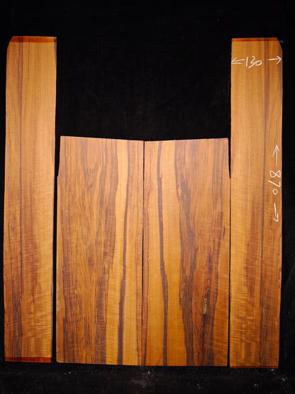 Figured Suriname snakewood acoustic Jumbo guitar back&sides set