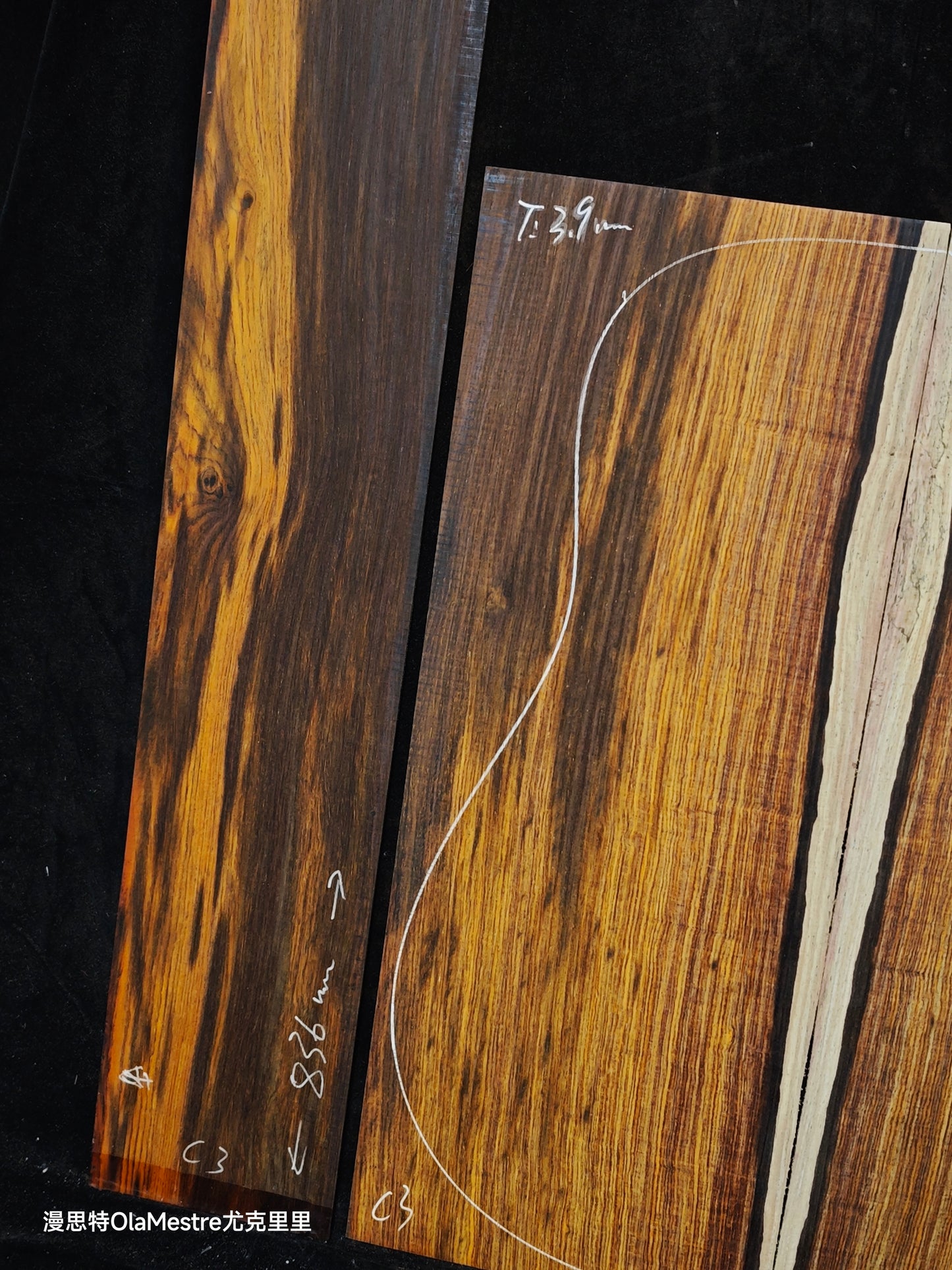 C3 cocobolo back&sides guitar set