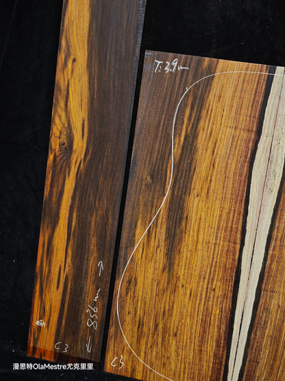 C3 cocobolo back&sides guitar set