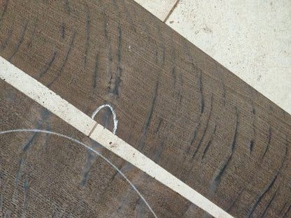 Ancient Bog oak guitar back and side set