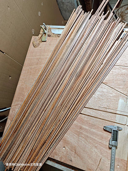 Curly padauk wood guitar binding