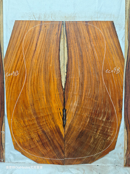 #09 curly Quartersawn cocobolo back&sides guitar set