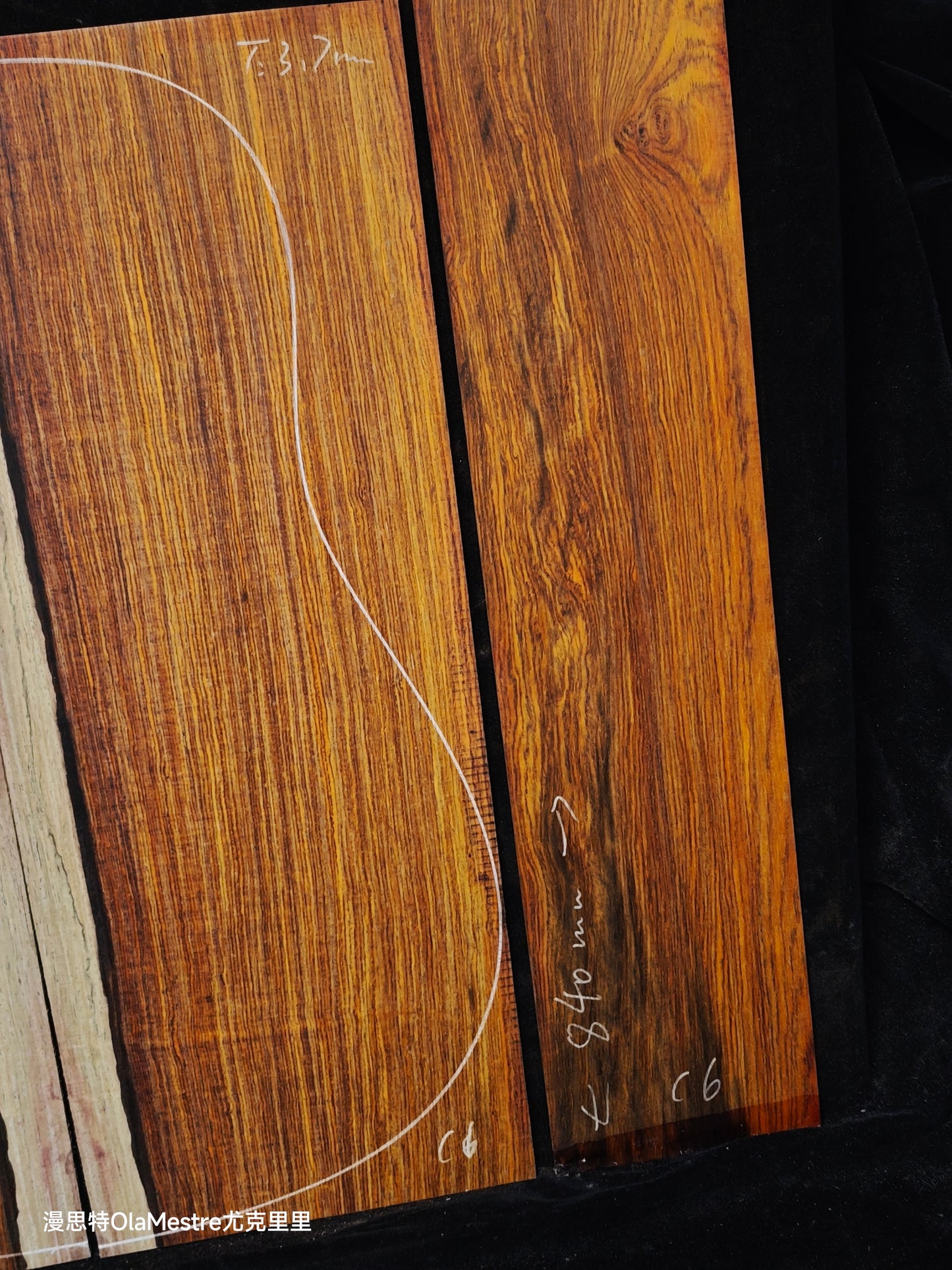 C6 cocobolo back&sides guitar set