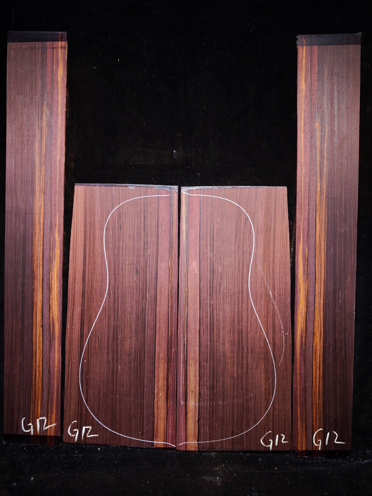 G12 Striped Guatemalan Rosewood back&sides guitar set