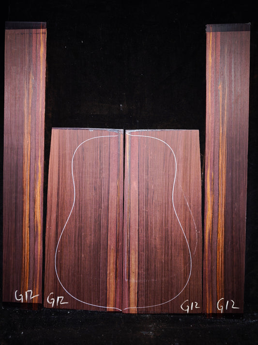 G12 Striped Guatemalan Rosewood back&sides guitar set