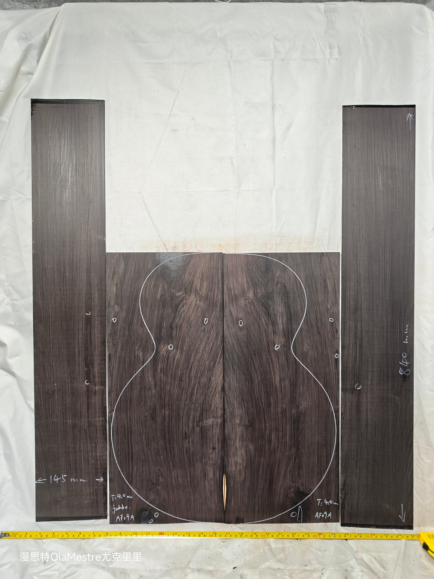 #09 african blackwood back&sides guitar set