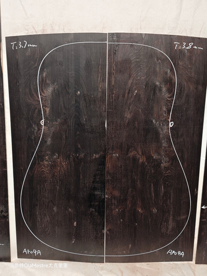 #04 african blackwood back&sides guitar set