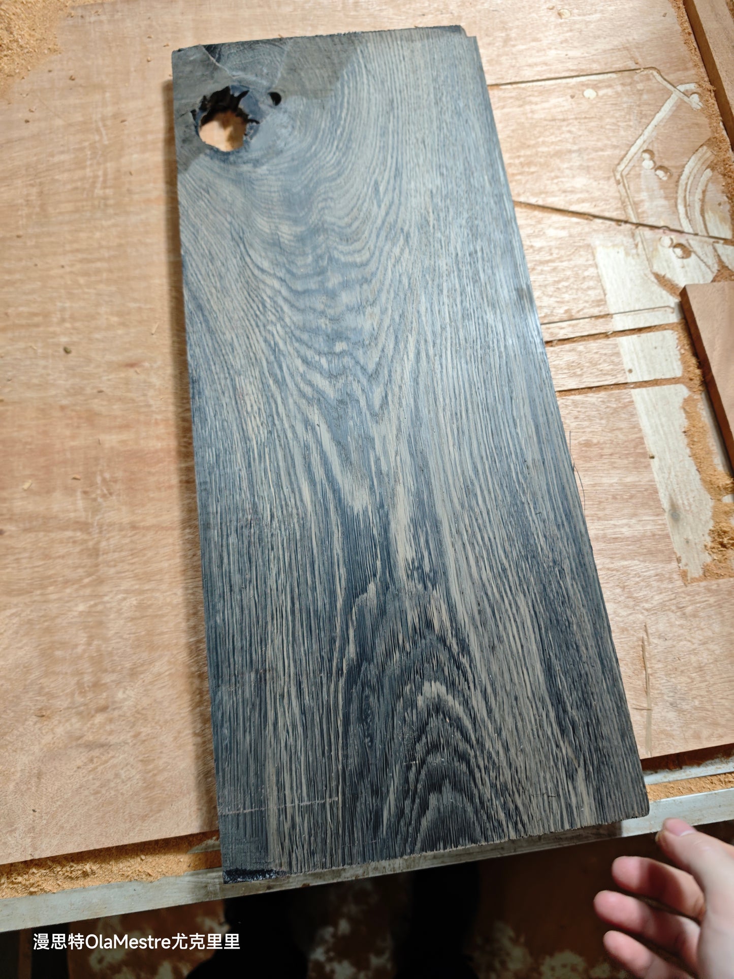 Bog oak electric guitar Drop top