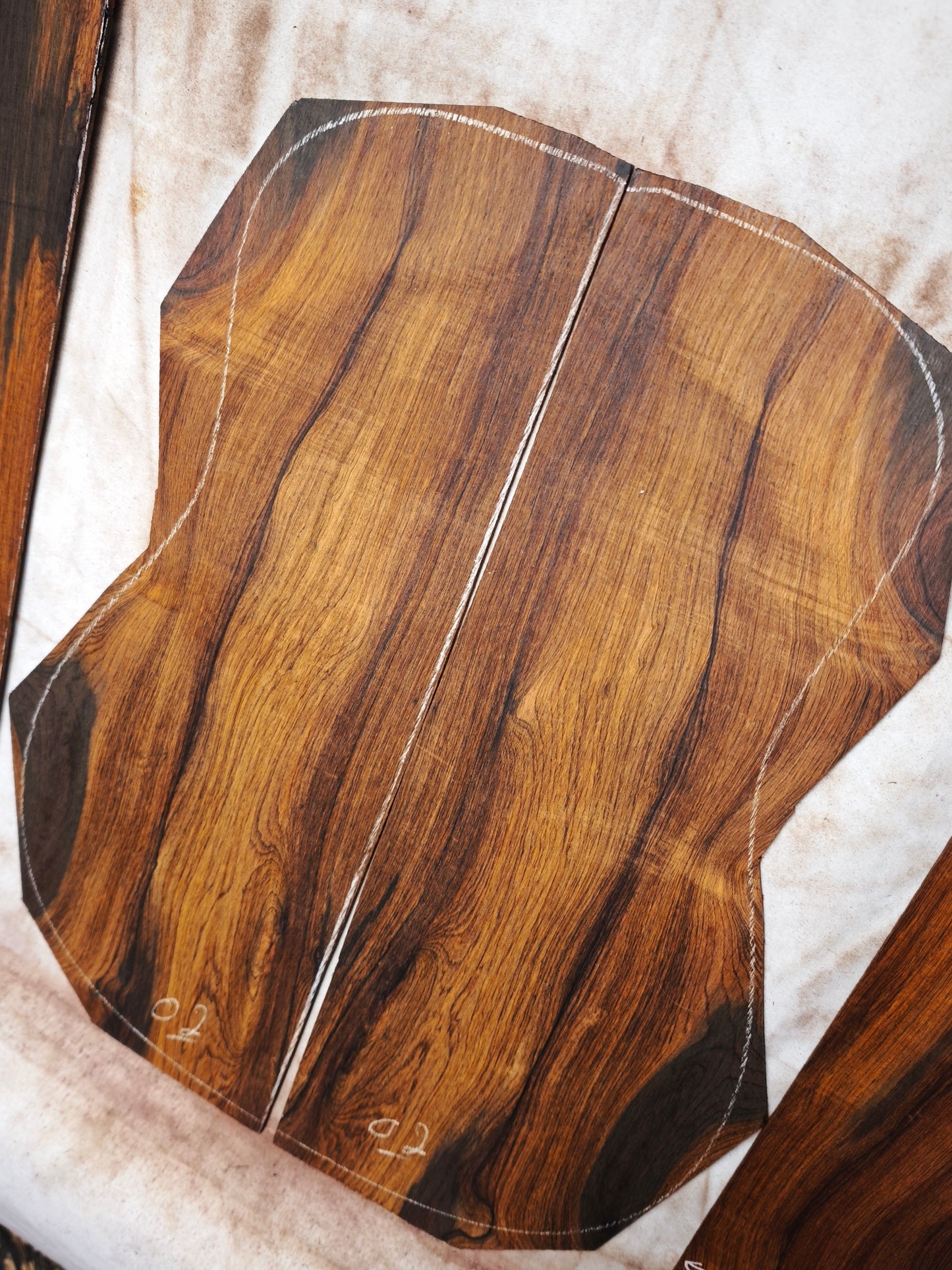 #01 MA Brazilian rosewood guitar backs&sides set with CITES