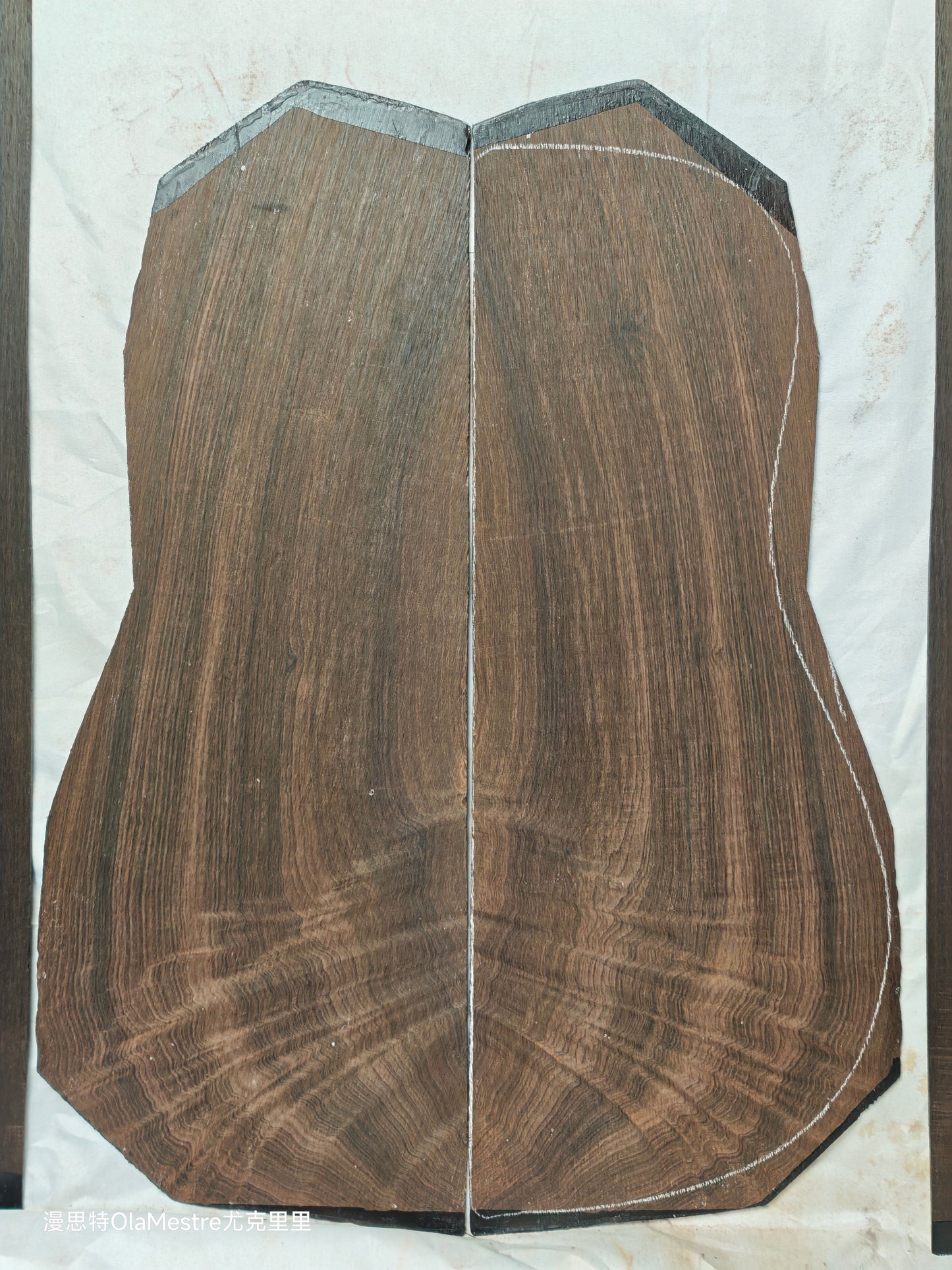 #10 curly quartersawn Brazilian rosewood guitar backs&sides set with CITES