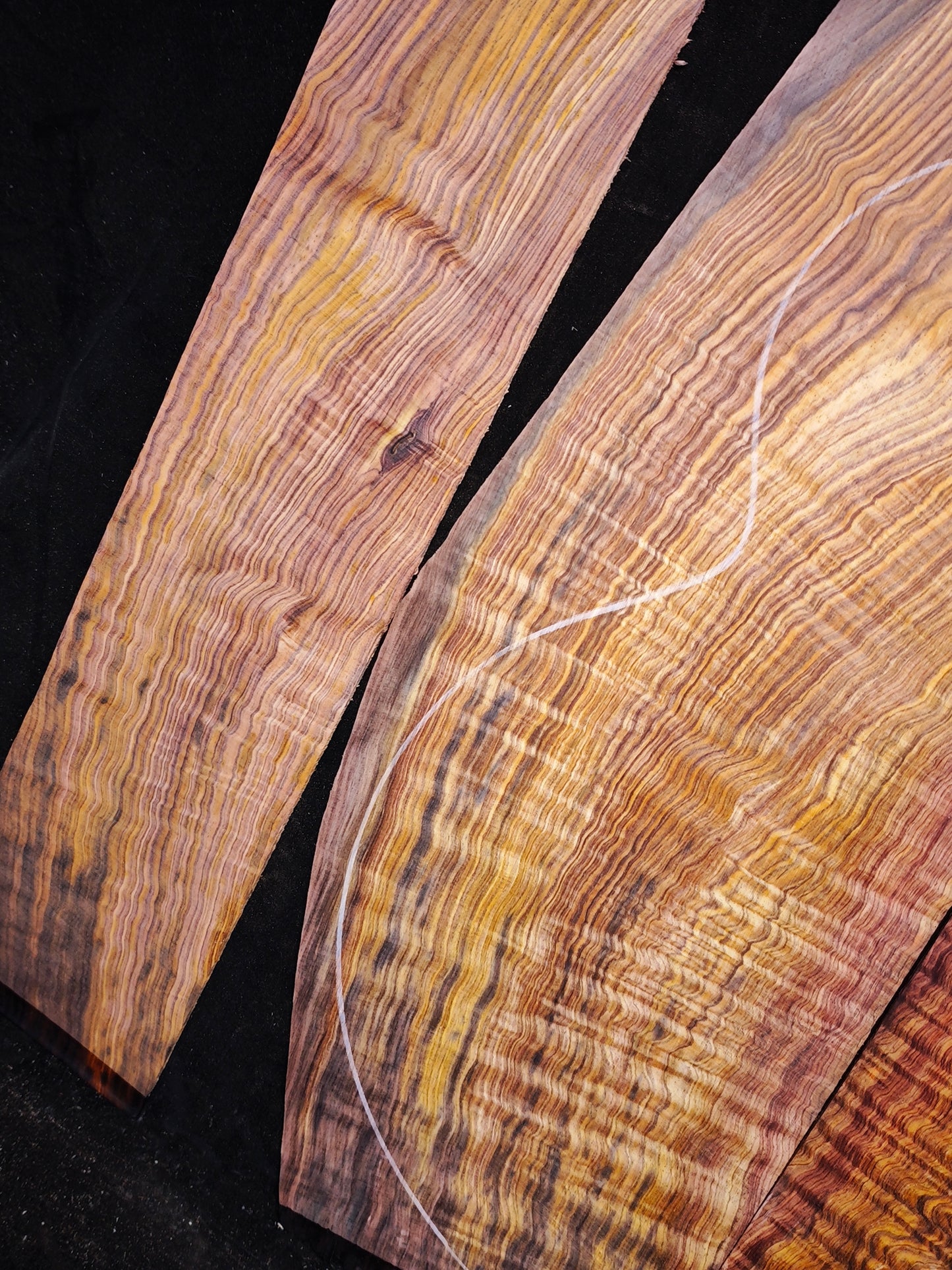 M04 curly Quartersawn cocobolo back&sides guitar set