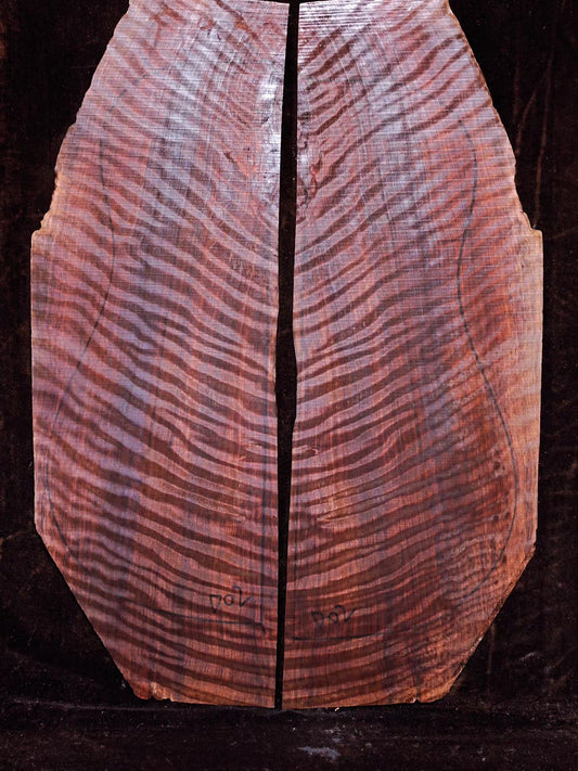 master grade ancient curly sinker redwood guitar top set #D05
