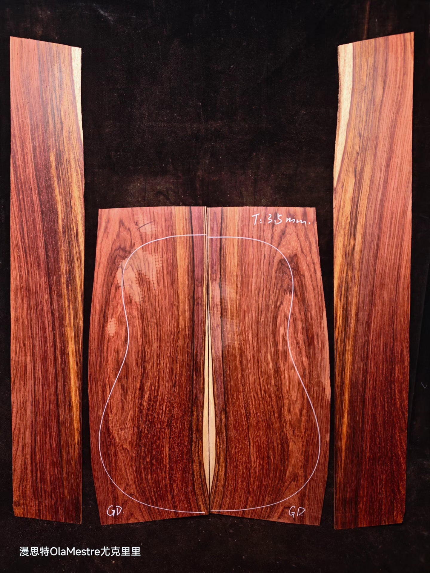 #GD Guatemalan Rosewood back&sides guitar set