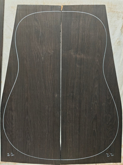 #22 african blackwood back&sides guitar set