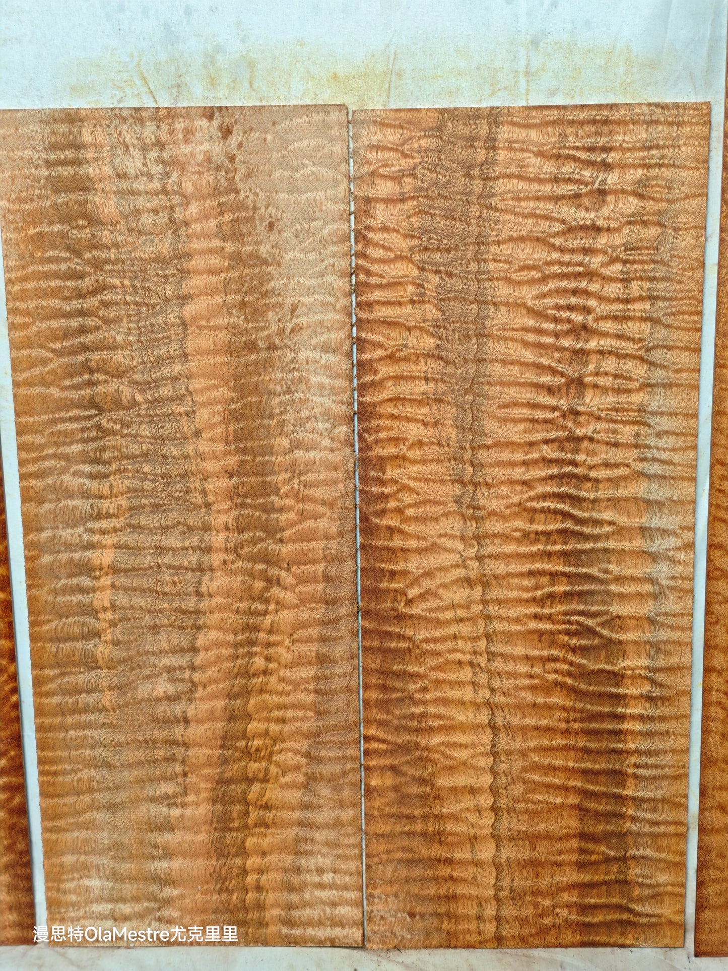 #013 Quilted sapele acoustic guitar back &sides set