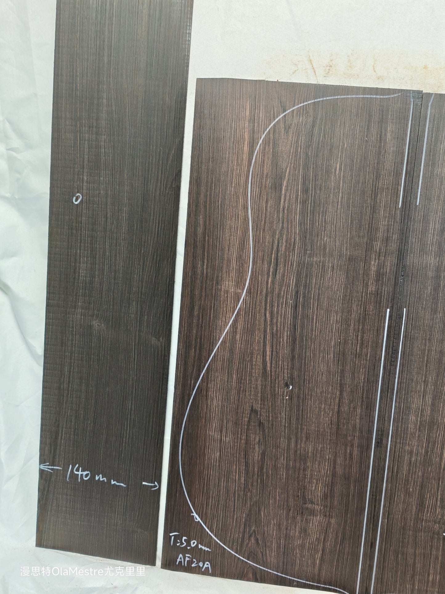 #20 african blackwood back&sides guitar set