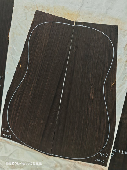 MA03 Quartersawn african blackwood back&sides guitar set with CITES