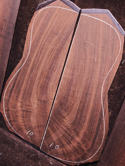 #10 curly quartersawn Brazilian rosewood guitar backs&sides set with CITES