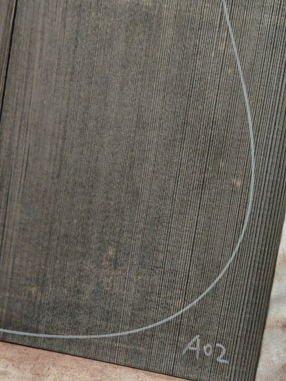 Black 'Dragon Spruce' Ancient Sinker Chinese Spruce guitar top