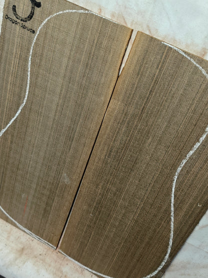 'Dragon Spruce' Ancient Sinker Chinese Spruce guitar top 5250 Years old