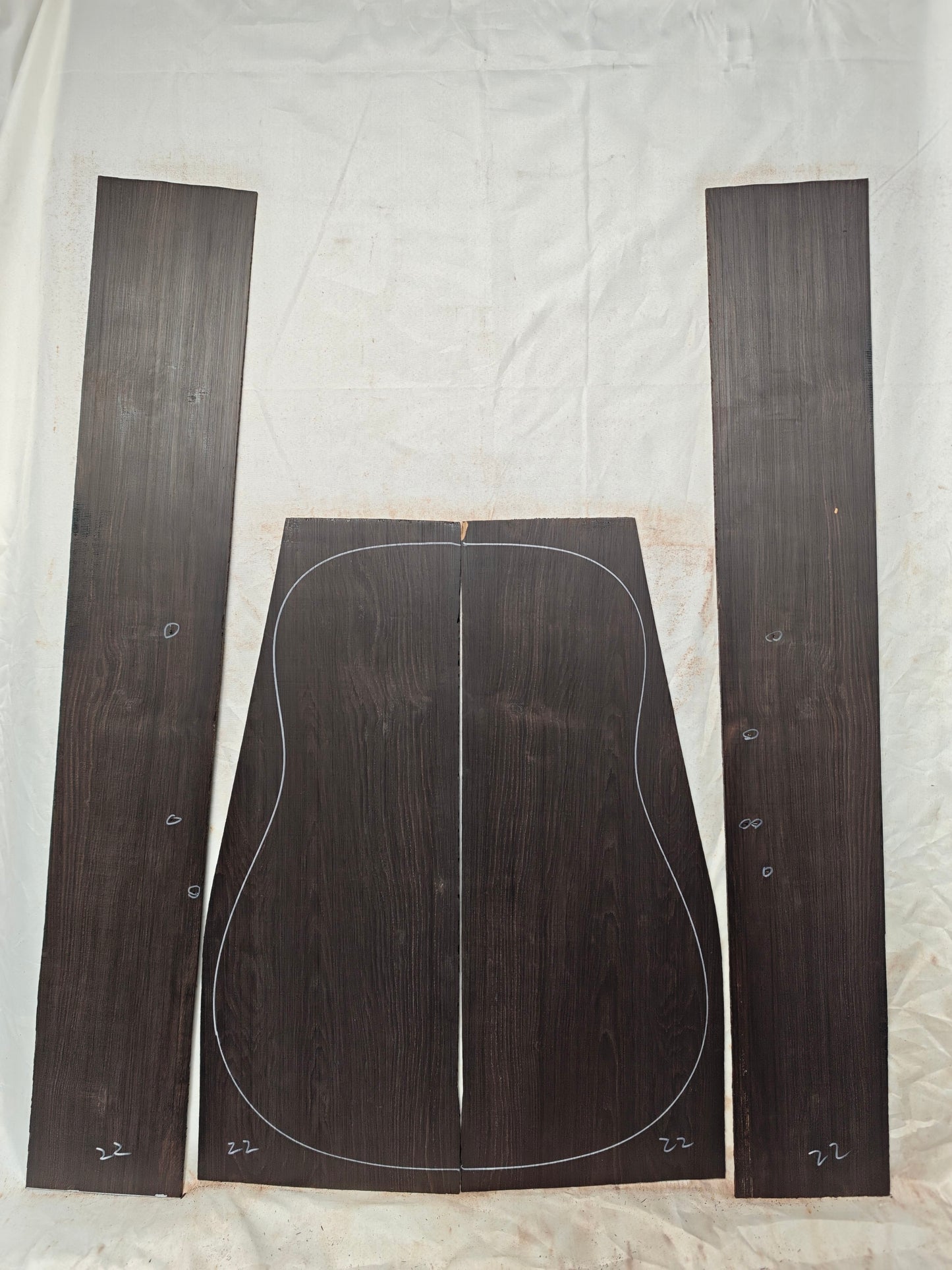 #22 african blackwood back&sides guitar set