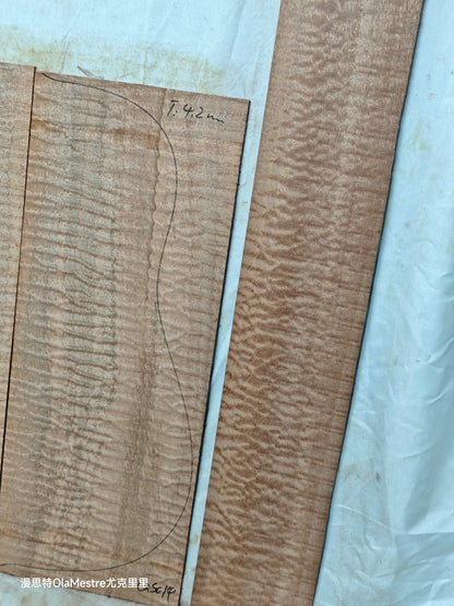 #013 Quilted sapele acoustic guitar back &sides set