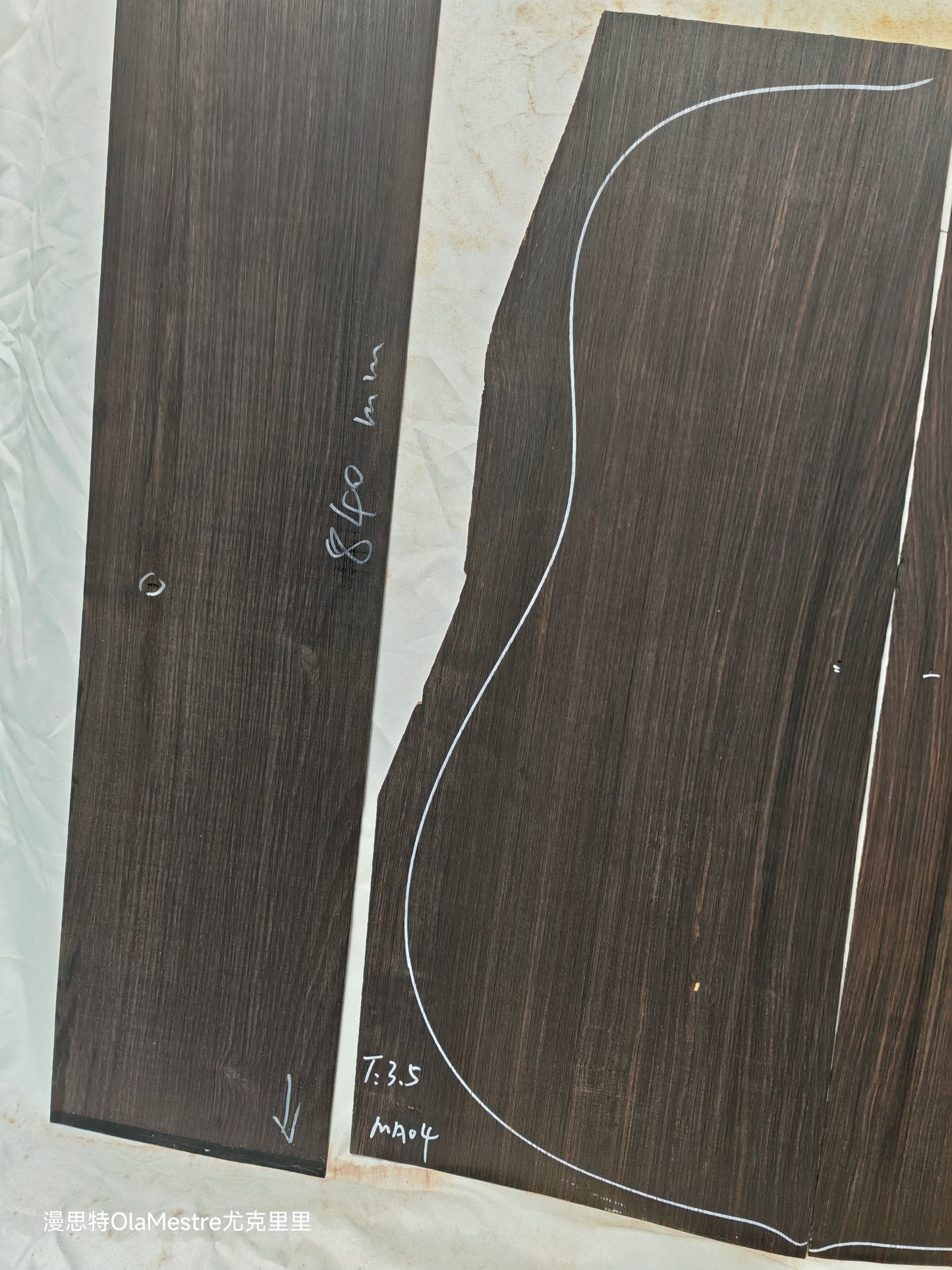 MA04 Quartersawn african blackwood back&sides guitar set with CITES