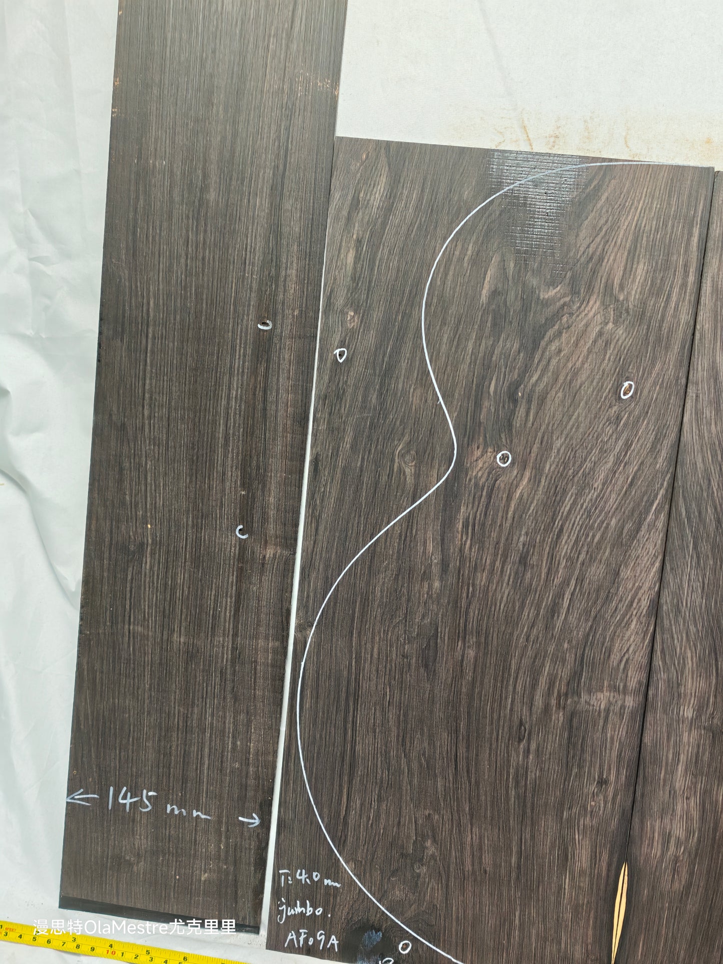 #09 african blackwood back&sides guitar set