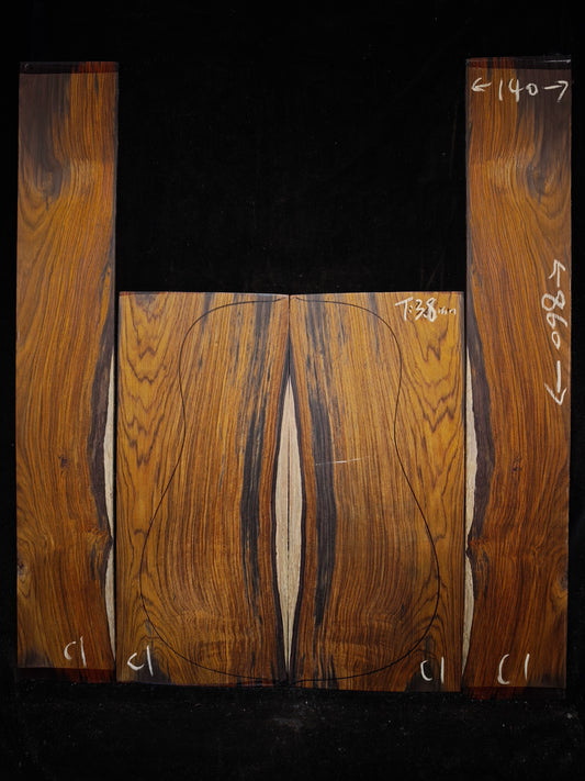 C1 cocobolo back&sides guitar set
