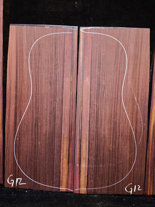 G12 Striped Guatemalan Rosewood back&sides guitar set
