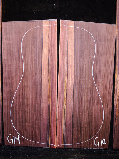 G14 Striped Guatemalan Rosewood back&sides guitar set
