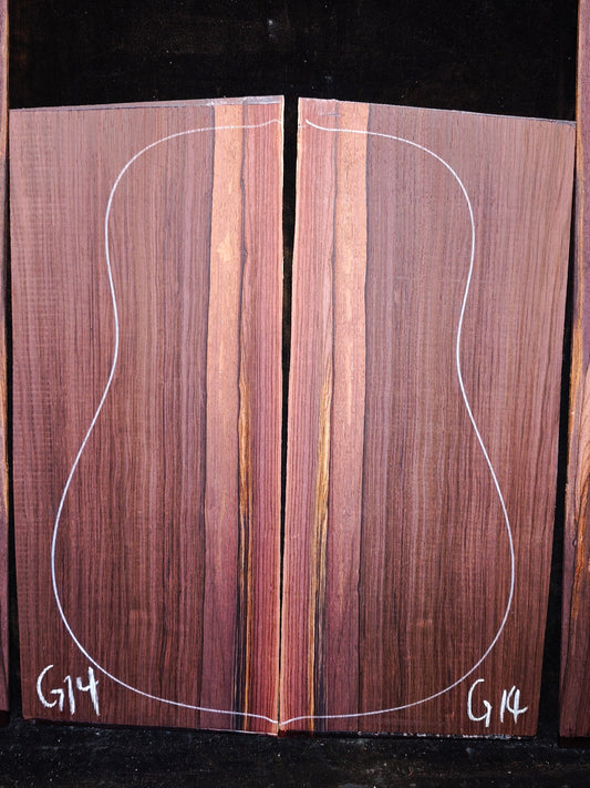 G14 Striped Guatemalan Rosewood back&sides guitar set
