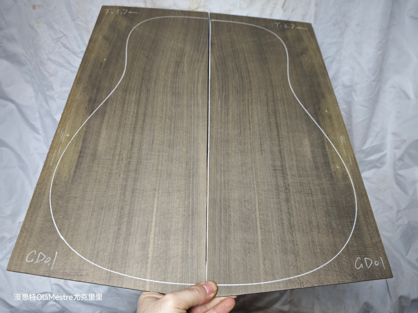 #GD 01 Green 'Dragon Spruce' Ancient Sinker Chinese Spruce guitar top