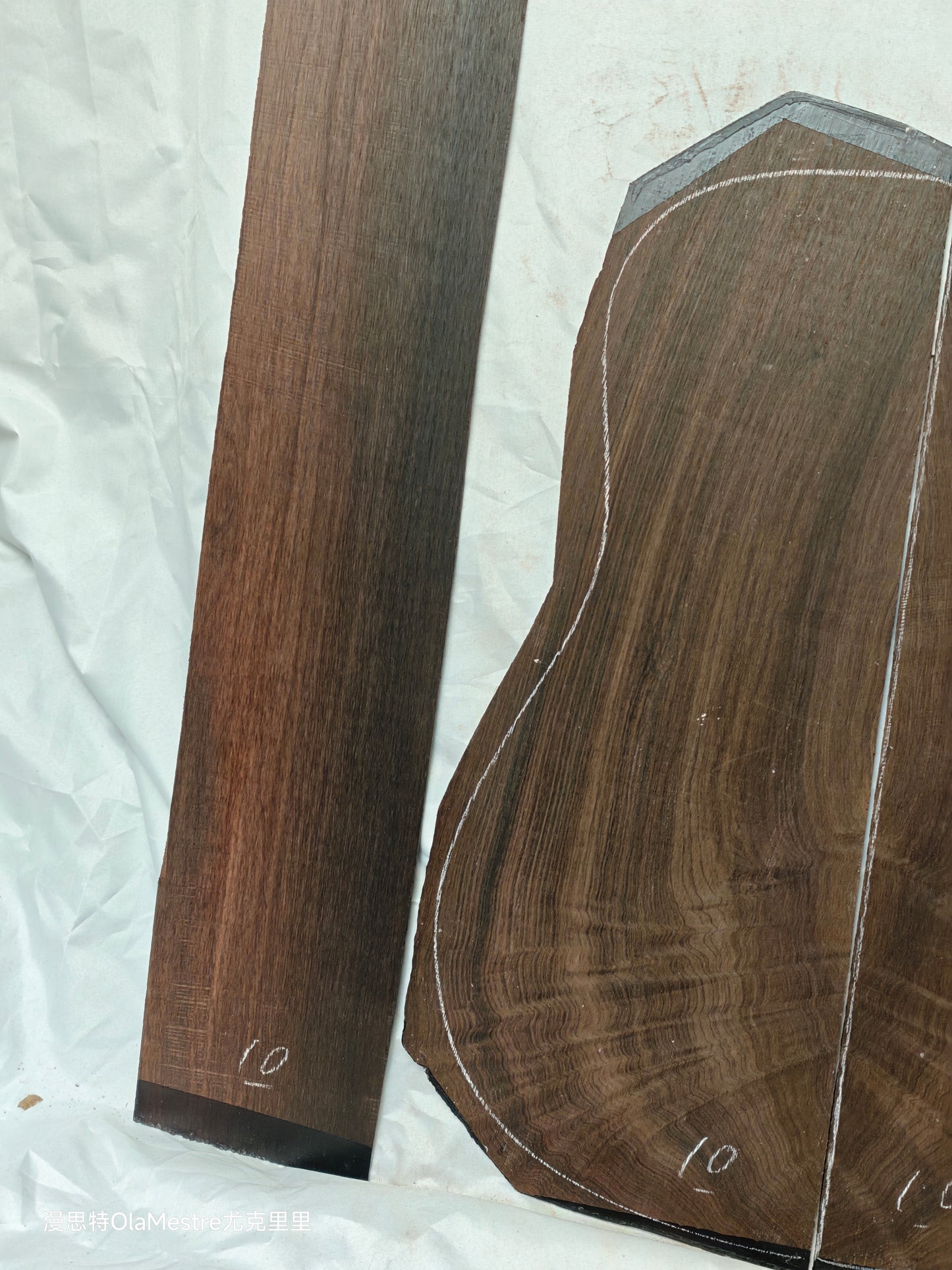 #10 curly quartersawn Brazilian rosewood guitar backs&sides set with CITES