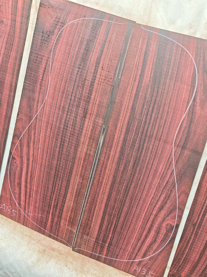 MA Quartersawn Bois de Rose madagascar rosewood back&sides guitar set A135