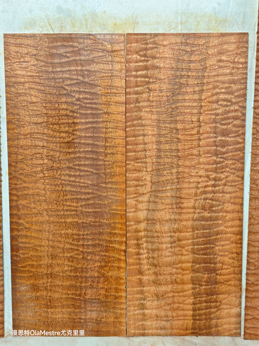 #012 Quilted sapele acoustic guitar back &sides set