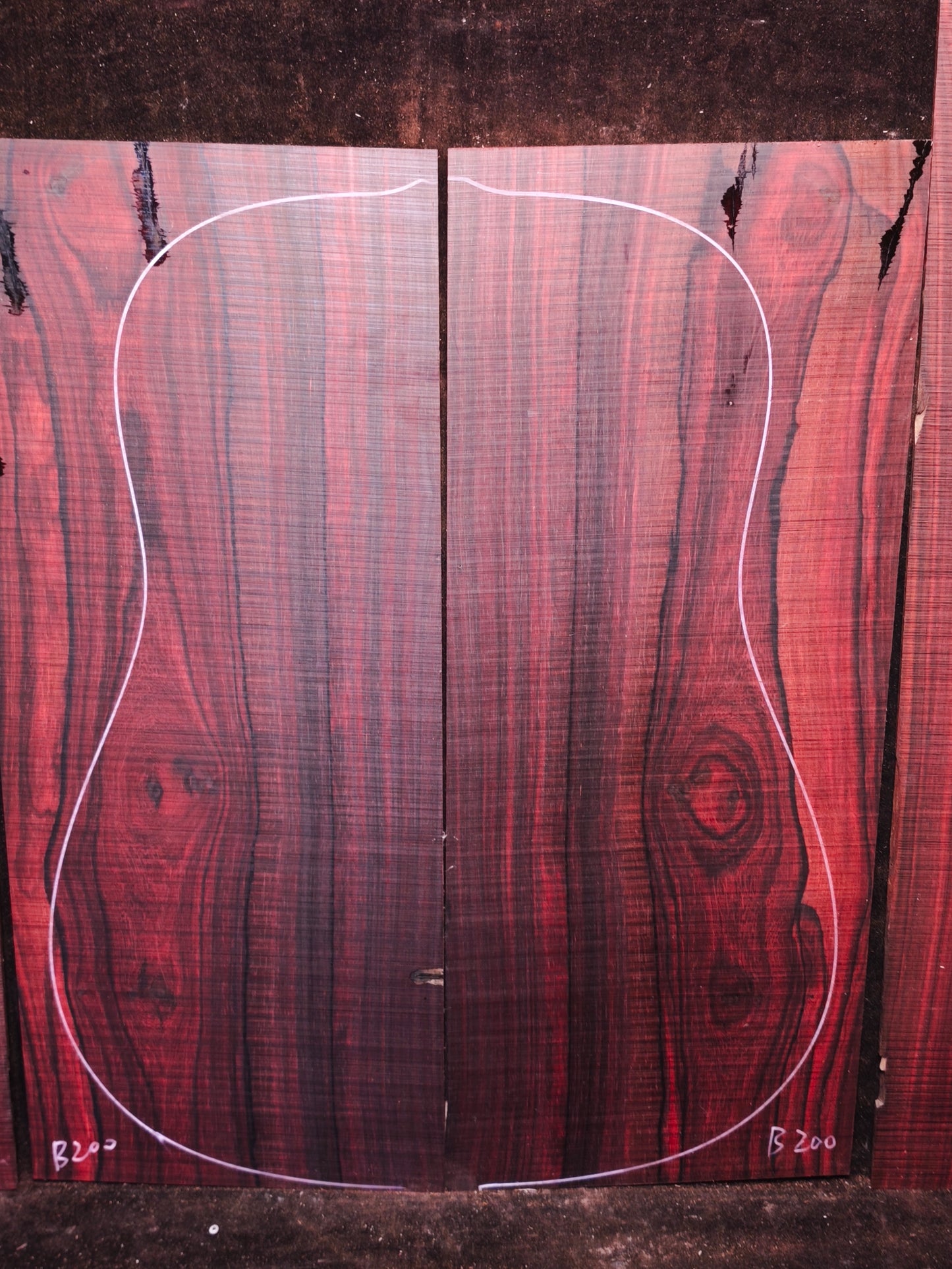 Bois de Rose madagascar rosewood back&sides guitar set B200
