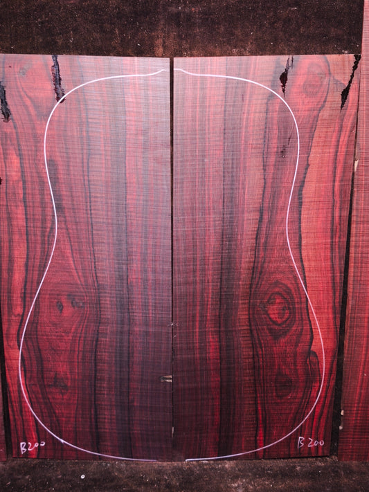 Bois de Rose madagascar rosewood back&sides guitar set B200