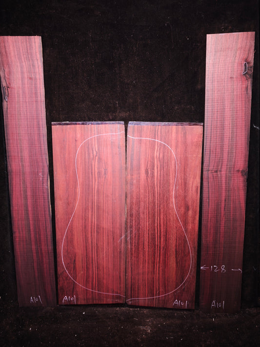 MA Quartersawn Bois de Rose madagascar rosewood back&sides guitar set A101