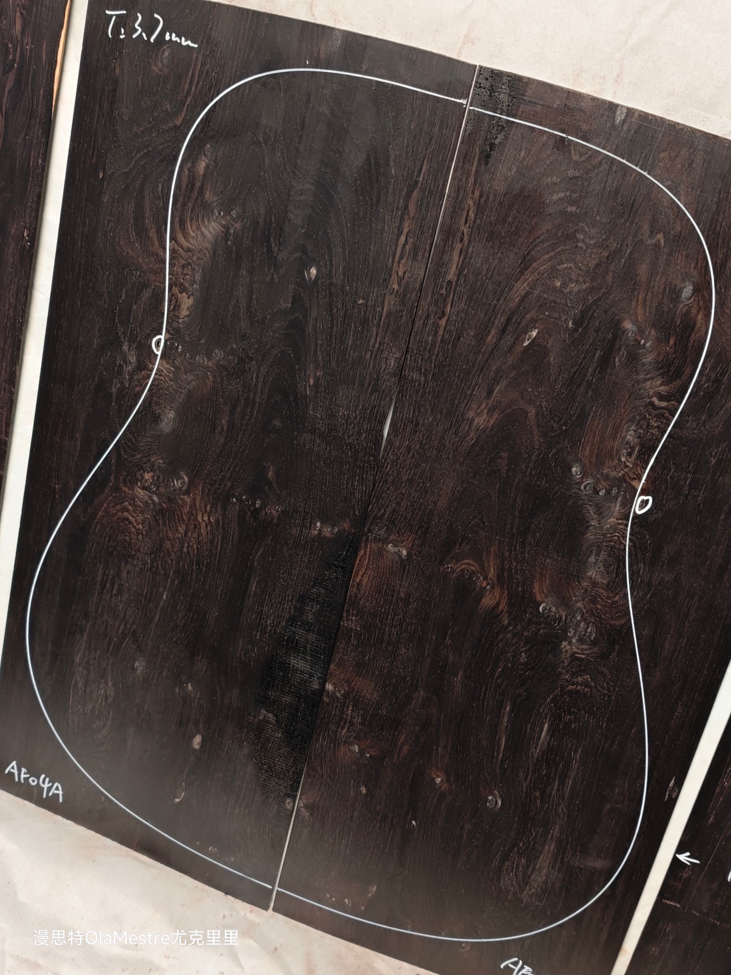 #04 african blackwood back&sides guitar set