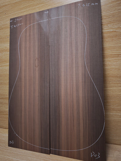Master Grade sinker redwood guitar top set #D03