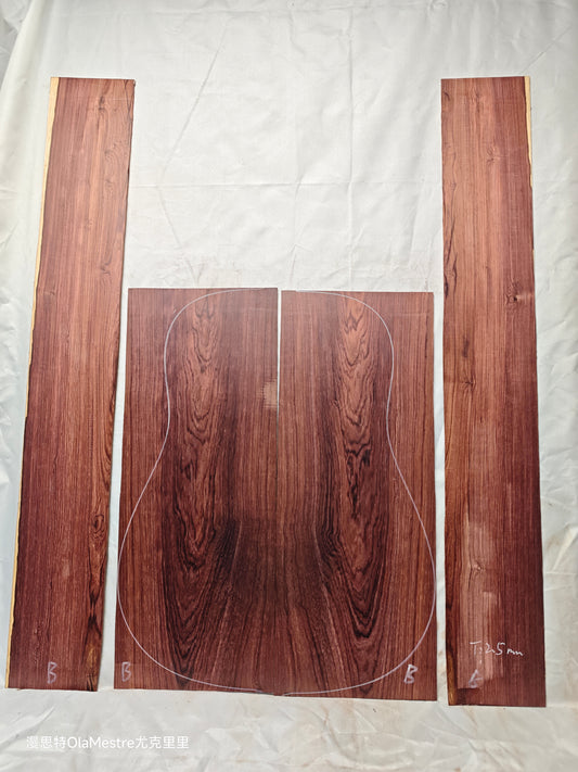 #06 Honduran rosewood guitar backs&sides set